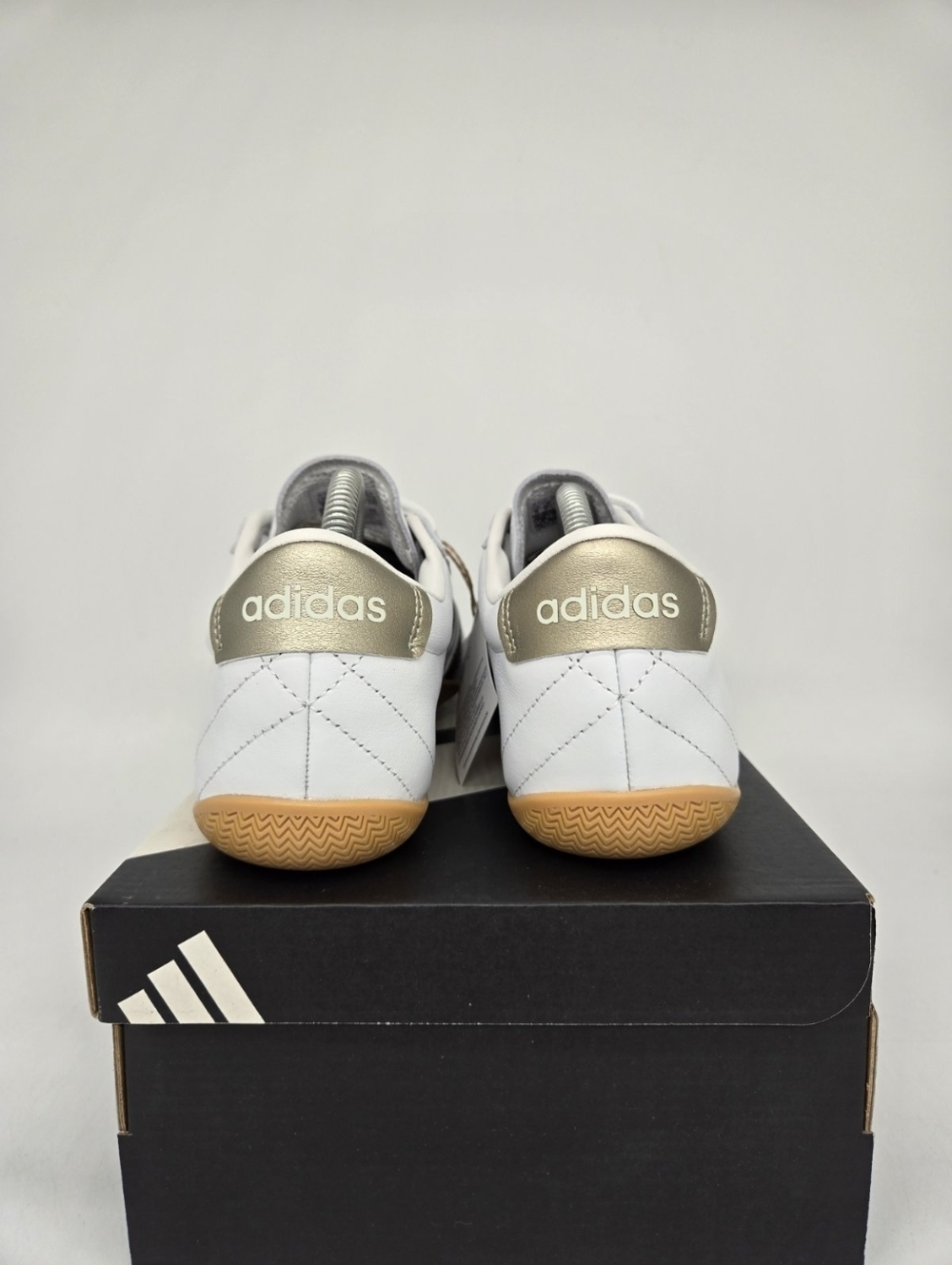 adidas Womens Grand Court Lo JQ9685 Crystal White Cyber Metallic Shoes Size 10.5 - Picture 6 of 8